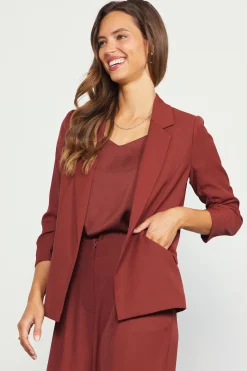 Recycled Shirred Sleeve Blazer