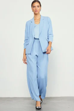 Recycled Shirred Sleeve Blazer