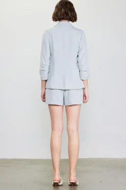 Recycled Shirred Sleeve Blazer