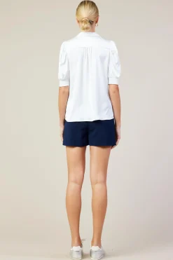Recycled Shirred Sleeve Blouse