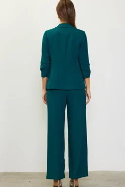 Recycled Shirred Sleeve Blazer
