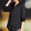 Recycled Tie Detail Blouse