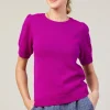 Recycled Yarn Short Sleeve Sweater