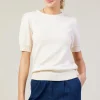 Recycled Yarn Short Sleeve Sweater