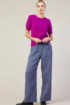 Recycled Yarn Short Sleeve Sweater