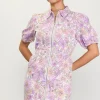 Retro Collared Mini Dress