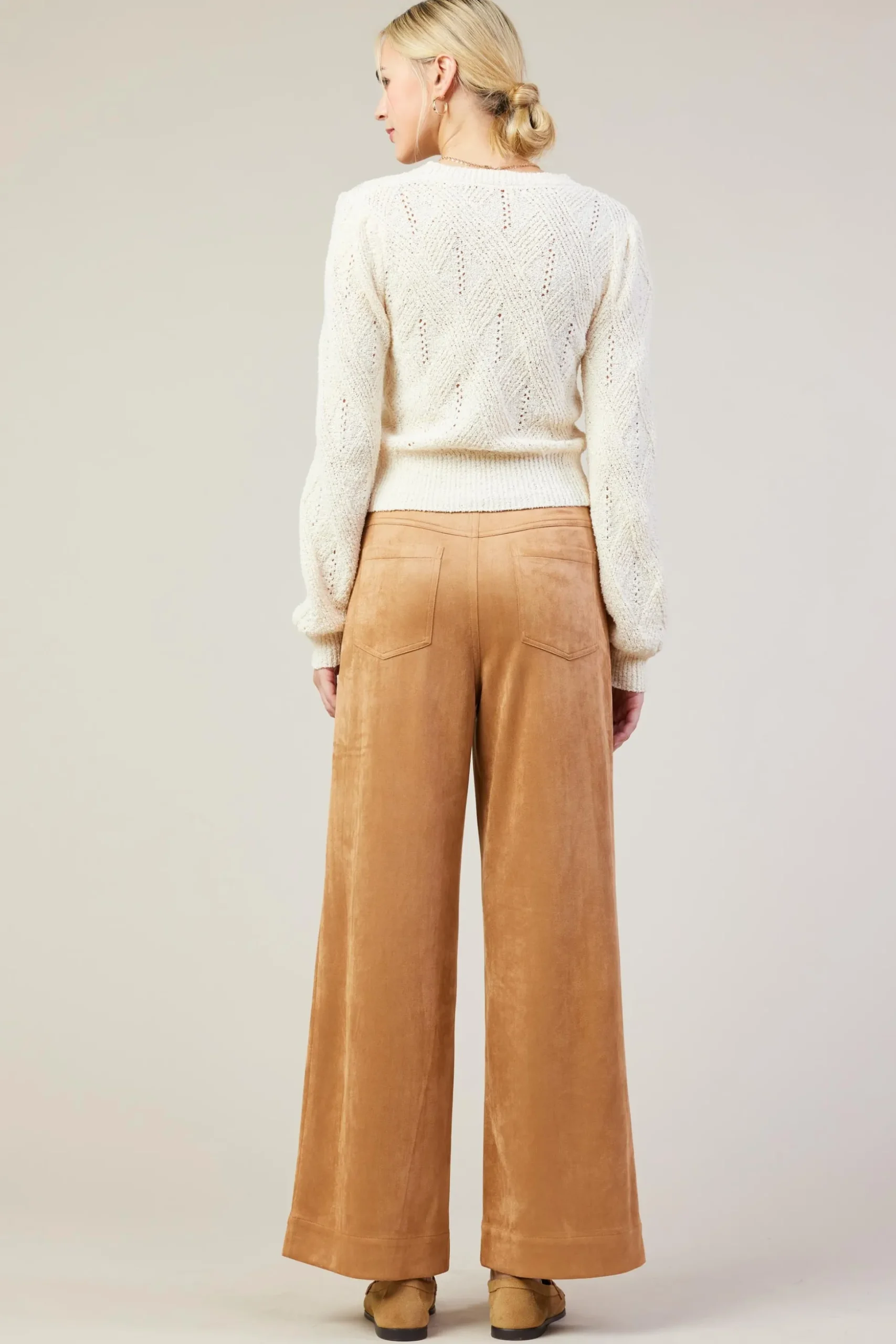 Rhomboid Pattern Crew Neck Sweater