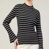 Ribbed Flared Longsleeve Top