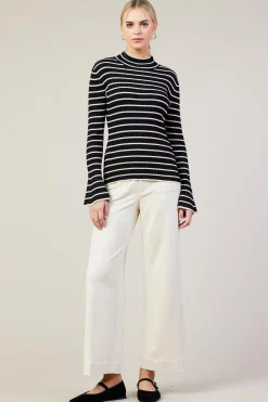Ribbed Flared Longsleeve Top