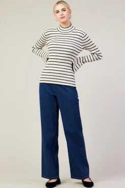 Ribbed Flared Longsleeve Top