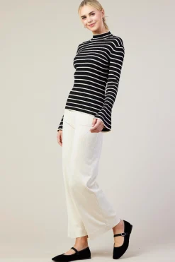 Ribbed Flared Longsleeve Top