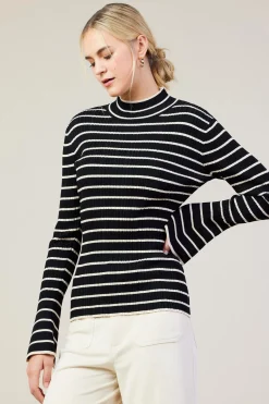 Ribbed Flared Longsleeve Top