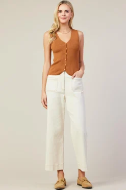 Ribbed Knit Tank Vest