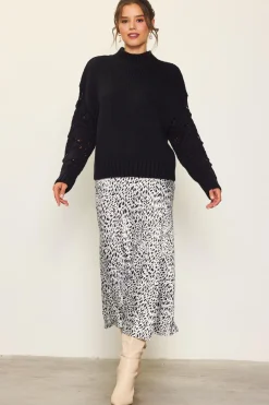 Ribbed Mock Neck Sweater