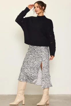 Ribbed Mock Neck Sweater