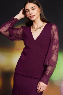 Rowan Sweater Floral Embroidery Sleeves