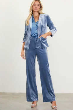 Ruched Velvet Blazer