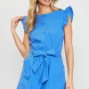 Ruffle Cap Sleeves Romper