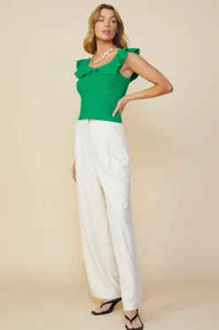 Ruffle Detail Knit Top
