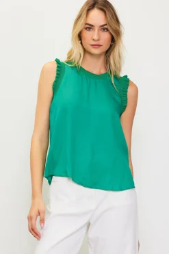 Ruffle Detail Woven Top