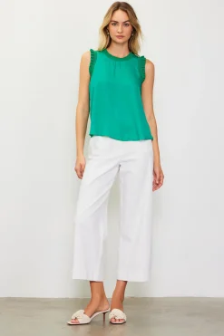 Ruffle Detail Woven Top