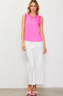 Ruffle Detail Woven Top