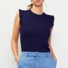 Ruffle Sleeve Knit Top