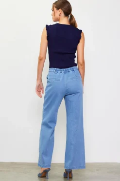 Ruffle Sleeve Knit Top
