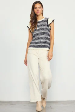 Ruffle Sleeve Sweater
