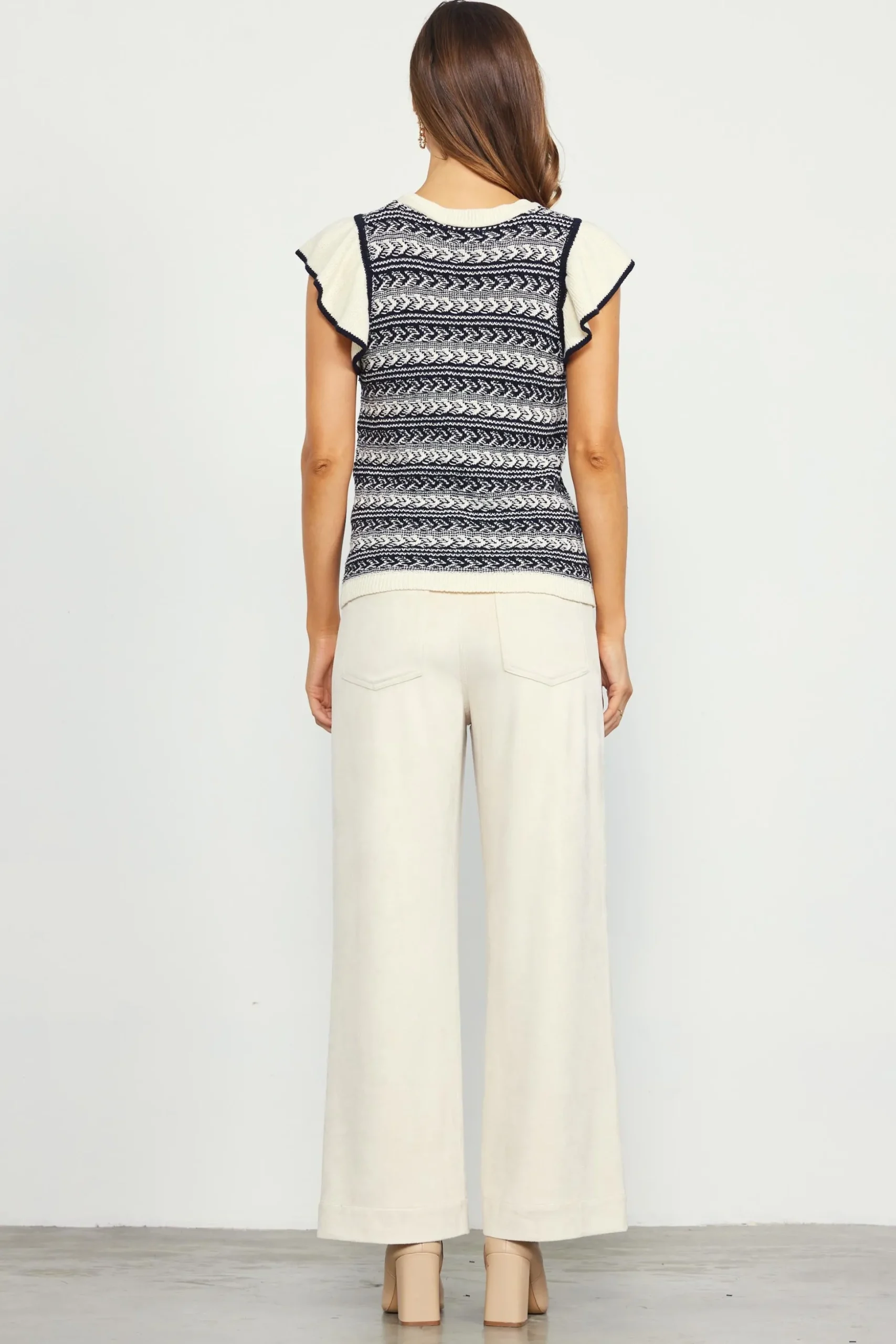 Ruffle Sleeve Sweater