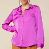 Satin Button Down Shirt