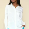 Satin Button Down Shirt
