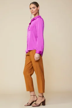Satin Button Down Shirt