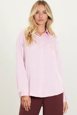 Satin Button Down Top