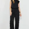 Satin Cargo Pants