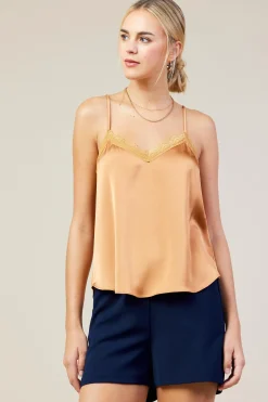 Satin Lace Cami Top