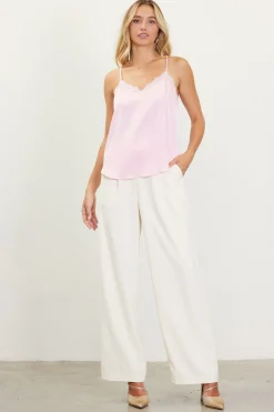 Satin Lace Detail Cami