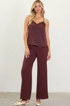 Satin Lace Detail Cami