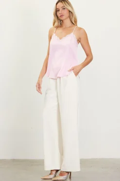 Satin Lace Detail Cami