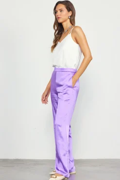 Satin Straight Leg Pant