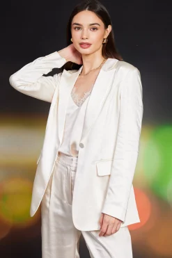 Satin Tailored Blazer