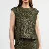 Sequin Bubble Muscle Tank