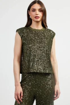 Sequin Bubble Muscle Tank