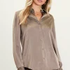 Shimmery Button Down Blouse