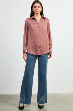 Shimmery Button Down Blouse