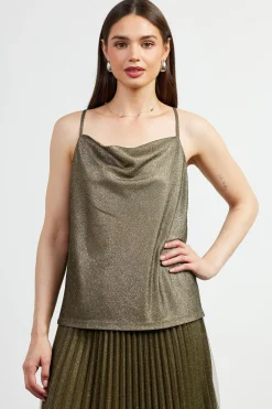 Shimmery Cowl Neck Cami