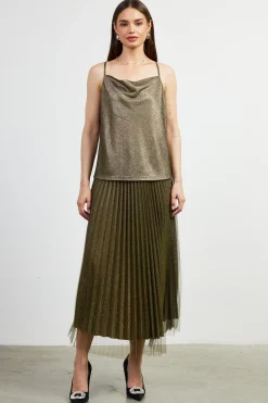 Shimmery Cowl Neck Cami