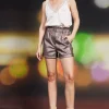 Shimmery Paperbag Shorts