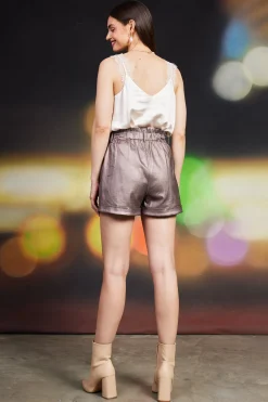Shimmery Paperbag Shorts