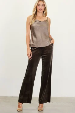 Shimmery Satin Cowl Neck Cami